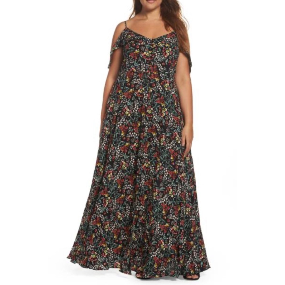 GLAMOROUS off the shoulder maxi